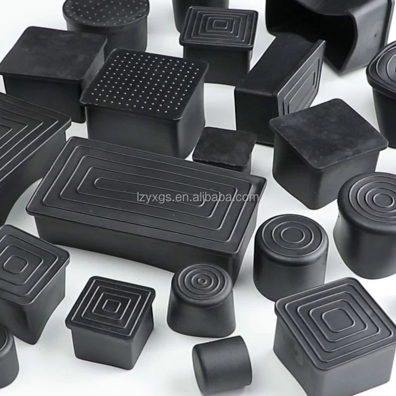 Black round Dia10mm 22mm 30mm rubber leg tips for chair table furniture leg wraps