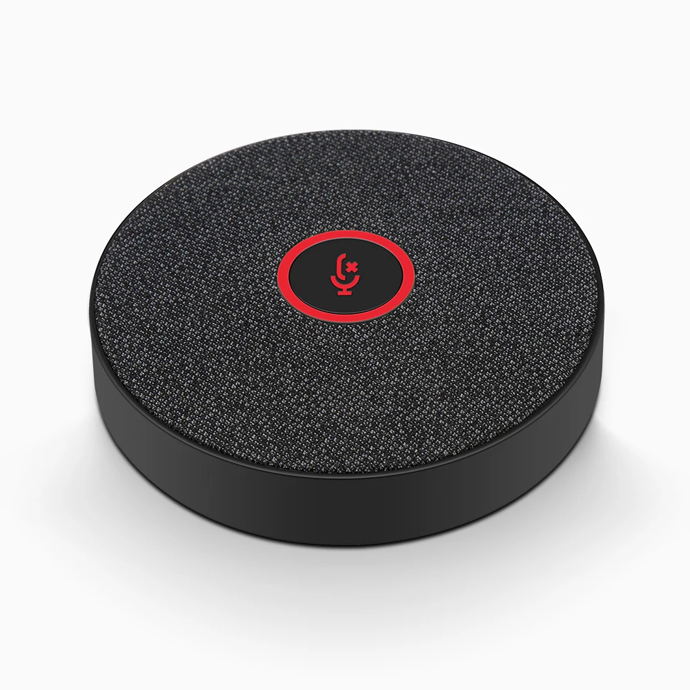 Rocware laptop portable and compact extension microphone for video bar, 360° 3m voice pickup  USB plug and play conference mic