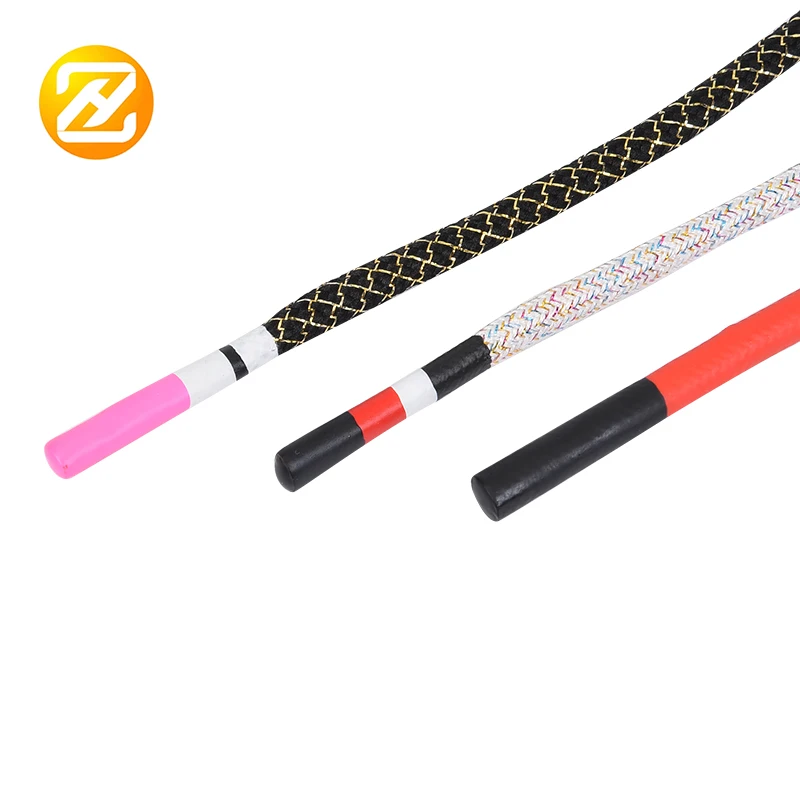 Factory Draw Cord Tip Metal Hoodie Rope Flat End Plastic Round String Garment Drawcord