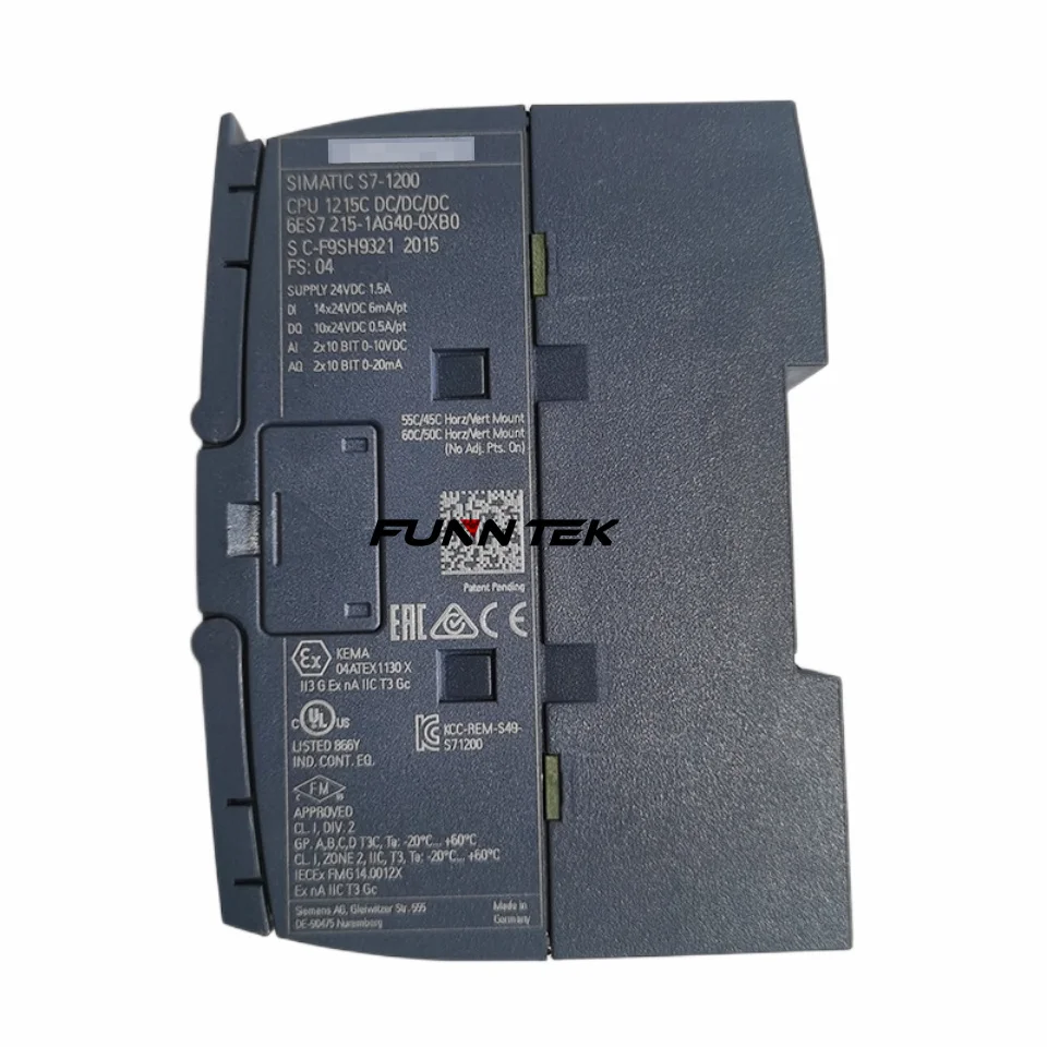 6ES72151AG400XB0  SIMATIC S7-1200 CPU, 1215C Module 6ES7215-1AG40-0XB0 siemens plc s7 1500 for SIEMENS