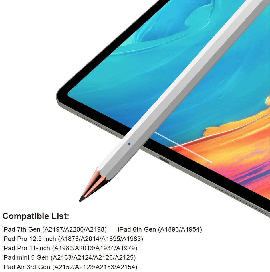 Active touch pen palm rejection tilt function magnetic for stylus pen ipad