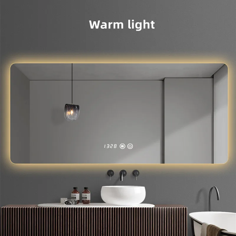 Factory customization High Quality Wholesale Factory Hotel Bathroom Wall-Mounted Bathroom Smart Led Mirror Bathroom Mirrors