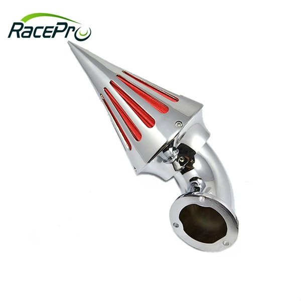 RACEPRO Motorcycle Spike Air Cleaner Intake Filter for Harley CV Carburetors Sportster Custom Black