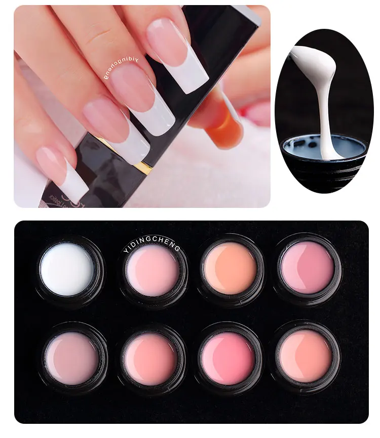 2022 yidingcheng New 15ml products art acrylic led/uv buildering hard jelly poly nail extension gel