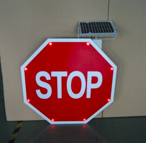 24' or 30' size traffic led road warning sign led stop sign