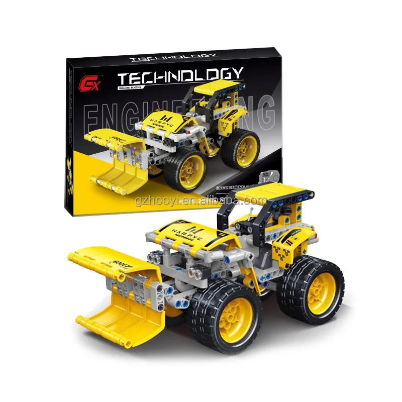 276PCS Block Car Toy Kids Construction Building Block Car DIY Pull Back Racing Car Educational Let Go Truck Toy Wholesale