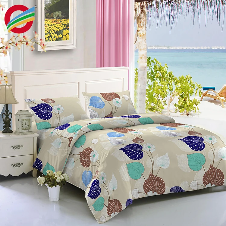 100% cotton 3D 6 piece home woven printing comforter bedding set luxury bed sheets