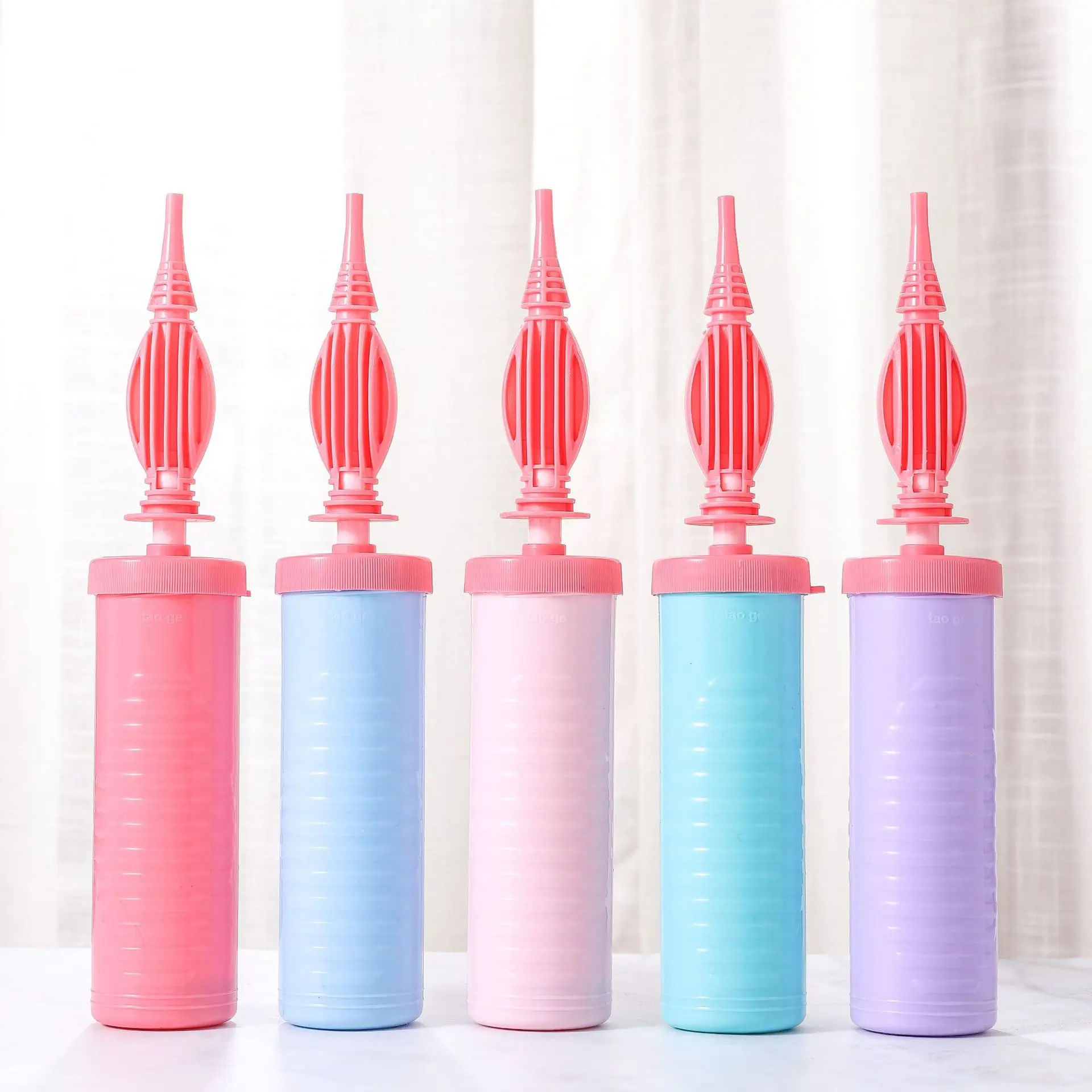 Balloon Pumps Hand Hand Held Double Ways Balloon Pump Home Use Inflator Portable Plastic Manual Small Air Hand Pumps