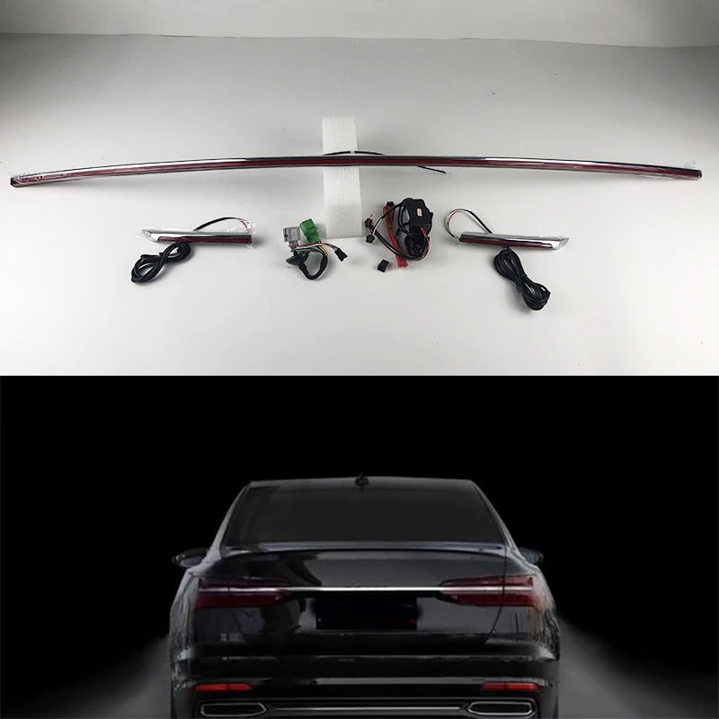 Через багажник задний светильник Модифицированный новый стример через задний светильник светодио дный указатель поворота ширина светильник Подходит для audi Новый a6 a7 a8 D4 D5 C8