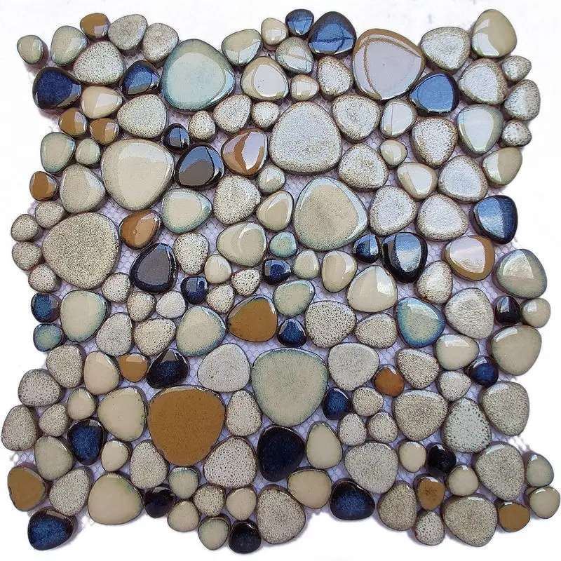 Hot selling ceramic fish pond mosaic pebble tile non-slip floor tile toilet outdoor pool swimming pool hot spring pool
