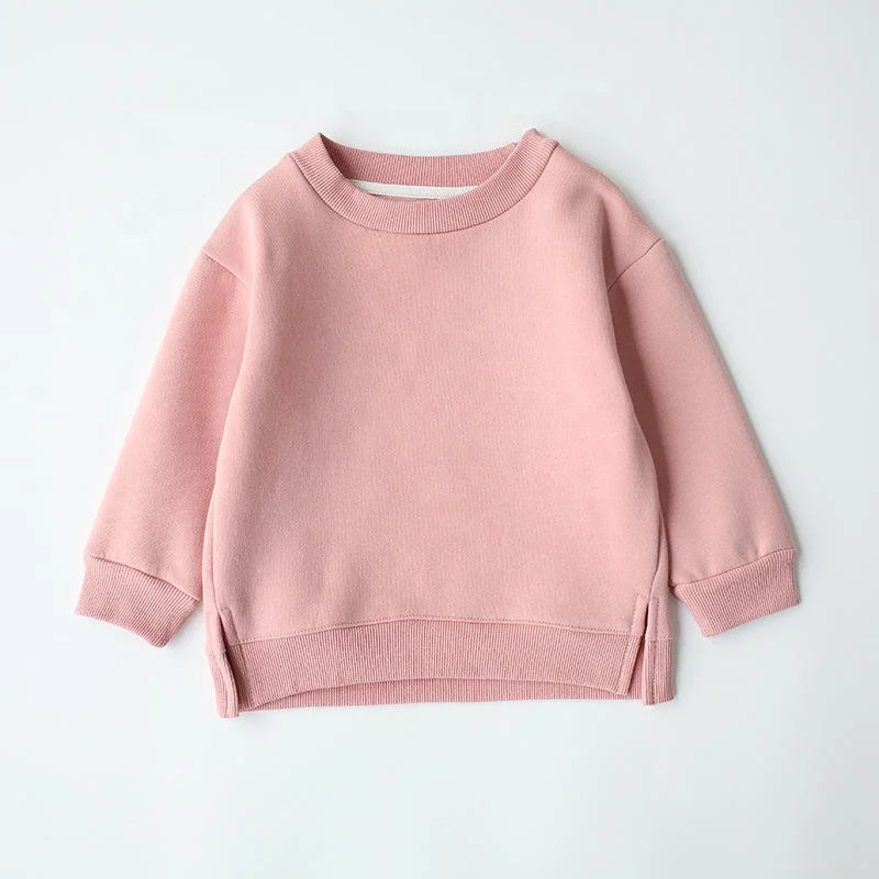 Wholesale Custom 2023 New Arrival Baby Hoodies & Sweatshirts Solid Color Cute Thick Long Sleeve Baby Clothes Romper