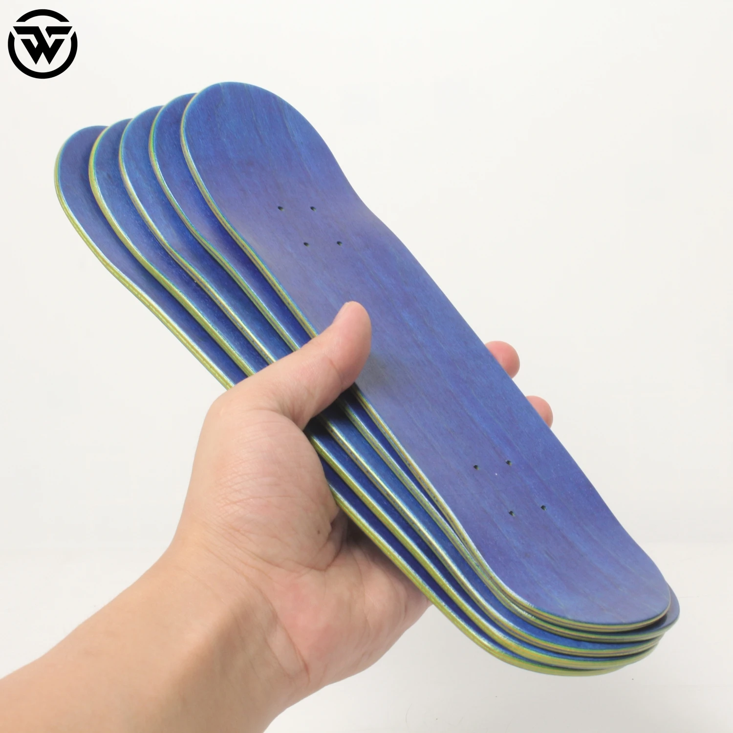 WOODSEN custom printing7 layers Canadian maple wood blank handheld skateboard deck