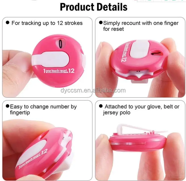 Wholesale Golf Score Counter Golf Stroke Clicker With One Touch Reset For Golf Course Scorekeeper Mitten Clip Pole Counter