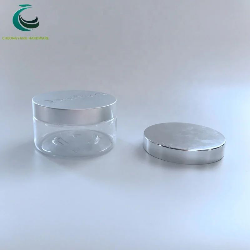 
70/400 custom cosmetic metal aluminum plastic cream screw top jar cap lid 
