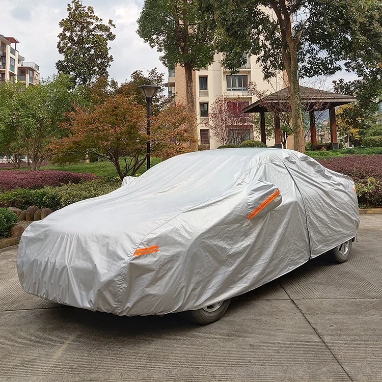 PE aluminium waterproof rain protection car cover