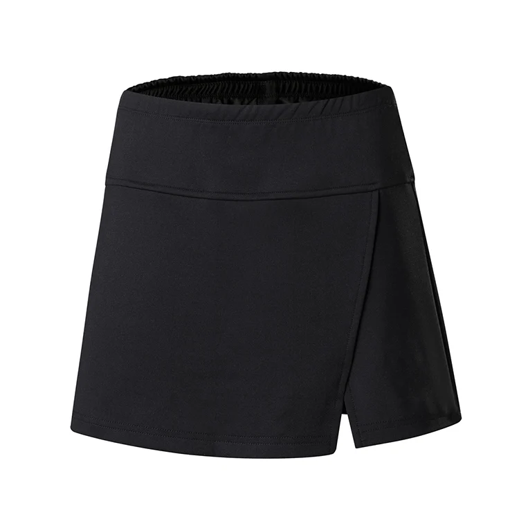 Factory Direct Made Plain Black White Golf Skirt Athletic Tennis Skort For Women