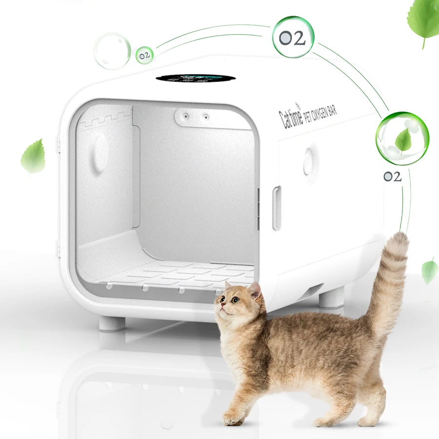 Pet clinic used oxygen concentrator for dog and cat vet icu oxygen chamber