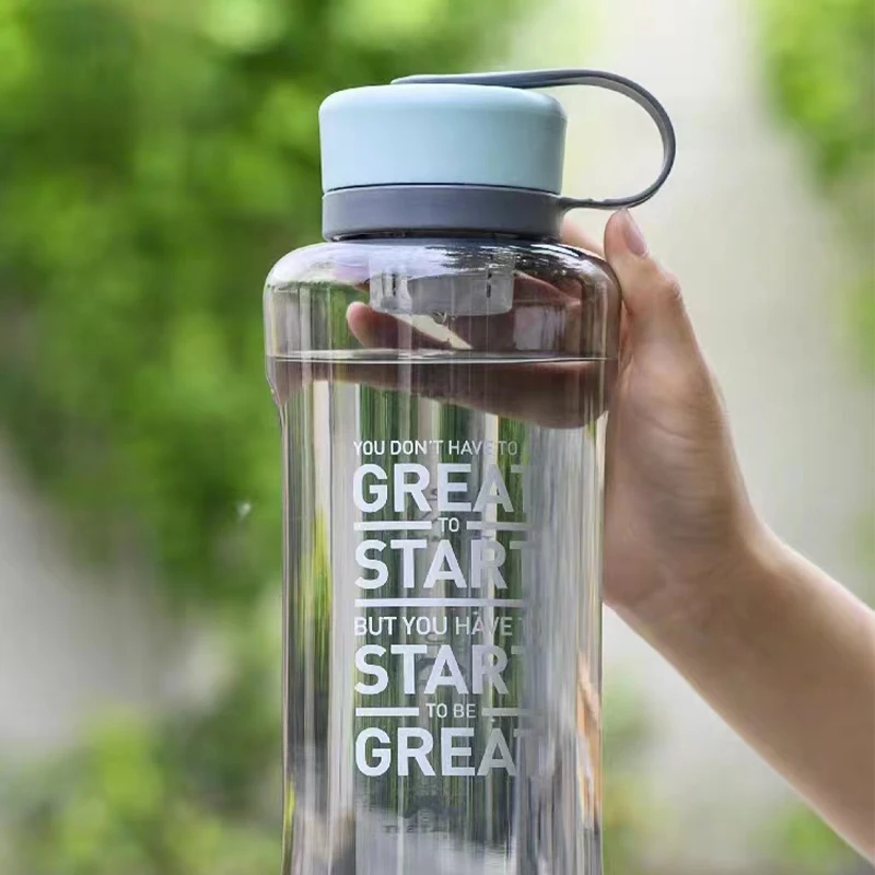 Source Factory Plastic Water Bottle Bpa Free Portable Large Capacity Clear Sports Bottles With Custom Logo