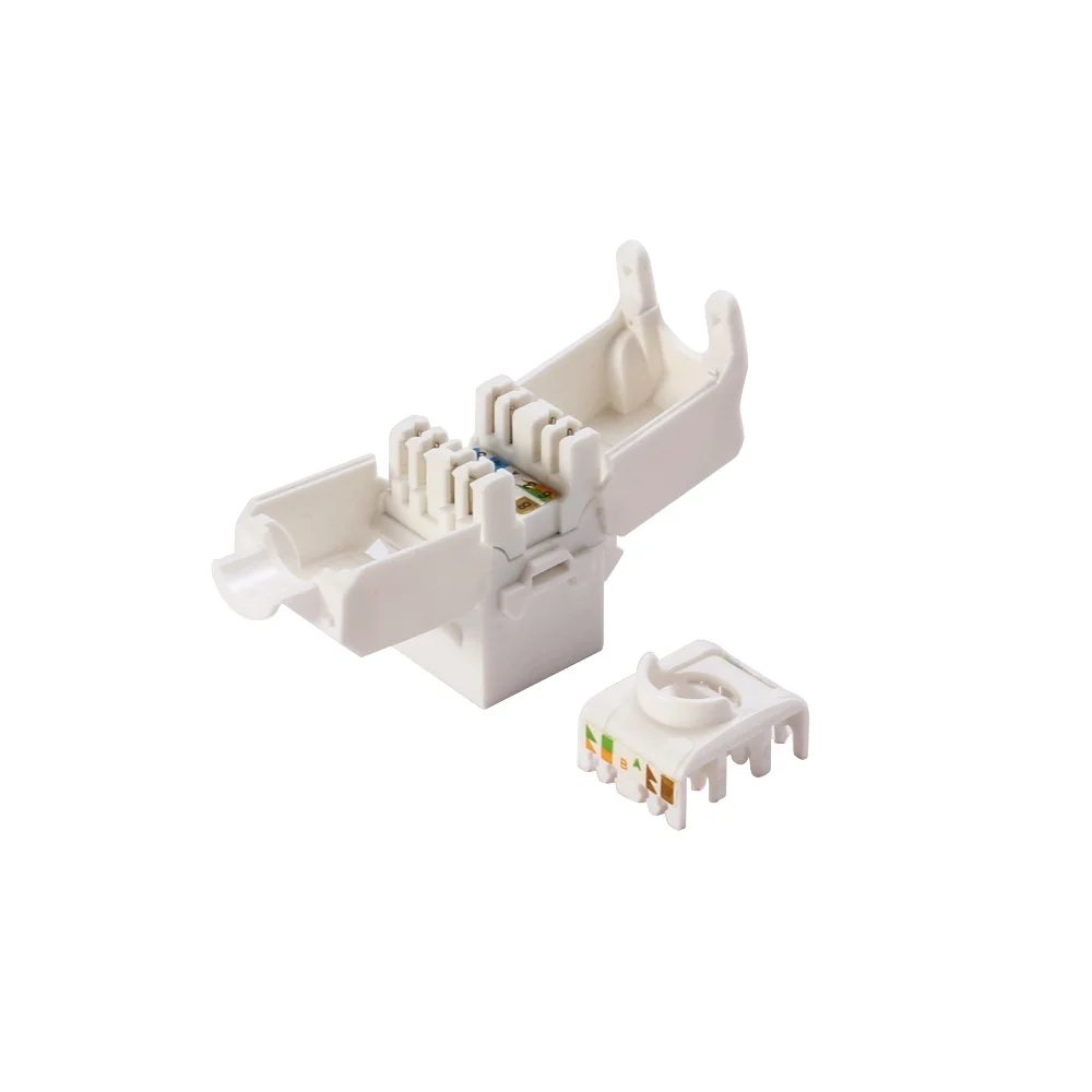 UTP 180 toolless rj45 connector cat6A keystone jack with cable holder OEM Factory