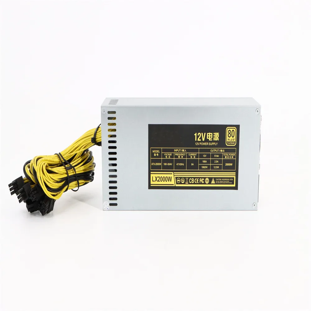 Лидер продаж 80 Platinum 1800W 2000W 2500W 3000W 2U блок питания для сервера GPU 12V