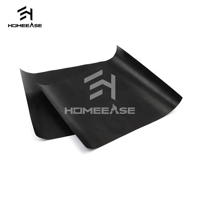 
Custom black commercial multifunctional non-stick heat-resistant easy to clean oven bake mat bbq grilling 