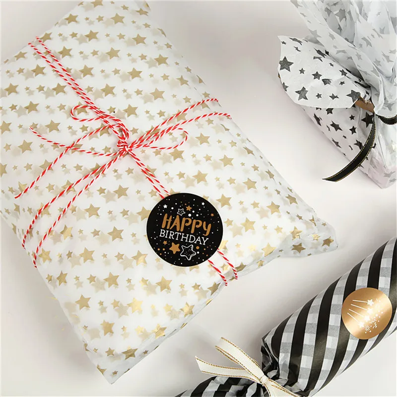 Manufacture Custom Hot Foil Spot Gold Star Gift Wrapping Tissue Paper