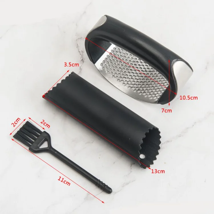 Professional Kitchen Peeler Squeezer Chopper Circular Garlic Ginger Crusher Onion Masher Peeler Stainless Steel Garlic Press