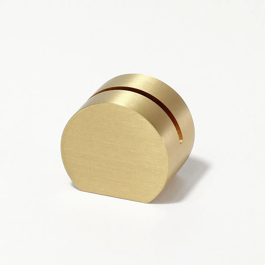 Modern Solid Brass Business Card Holder Brushed Satin Brass Card Stand Place Card Holder Office Desk Accessory Display Stand