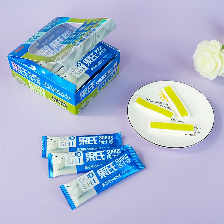 China Wholesale Jelly Candy Bar Christmas Soft Milk Candies Sour and Sweet Yogurt Gummy Dragees