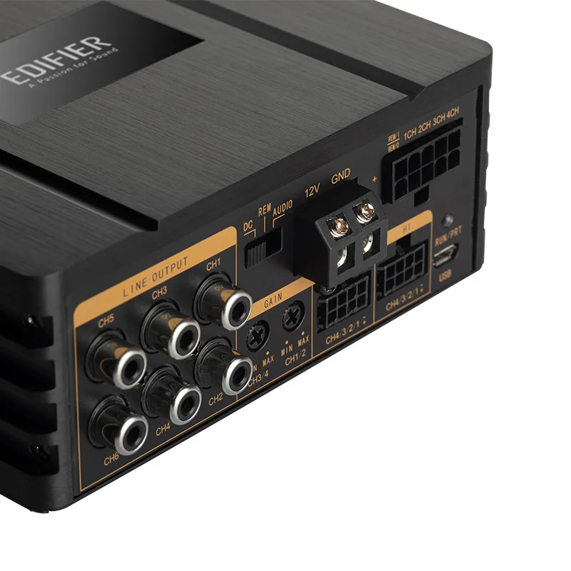 Аудиоусилитель автомобиля с DSP и bluetooth 200 Вт алюминиевое шасси 6-канальный plug