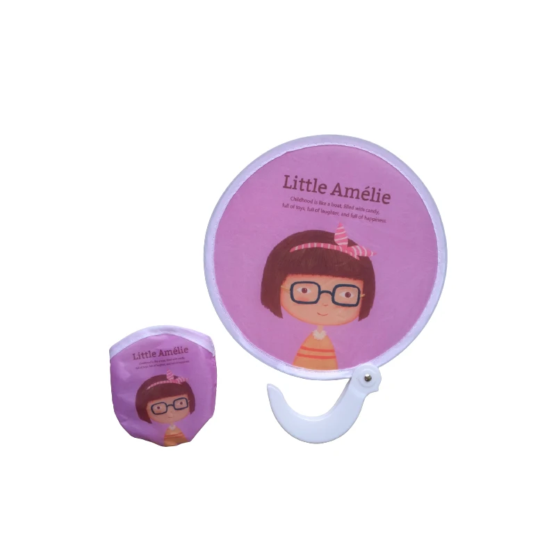 
190T Nylon Foldable Fan High Quality 190T Polyester Foldable Flying Disc 