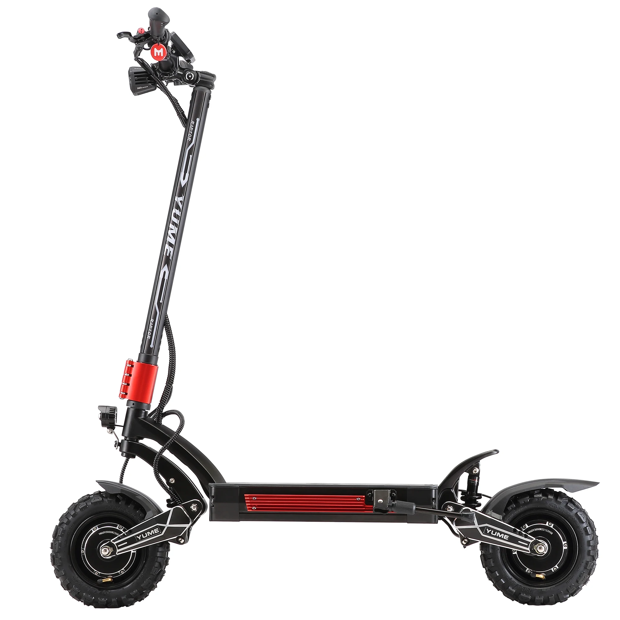 YUME Raptor mid-sized electric scooter with 11 inch tires and dual drive motors 6000W powerful scooter
