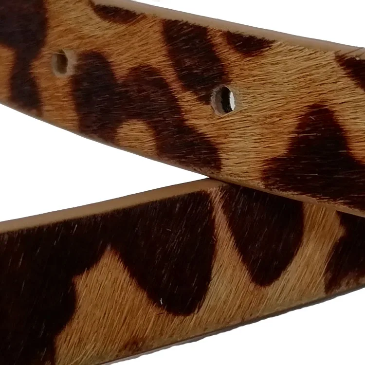  Factory Wholesale Fashion Customized Leopard Slender PU Belt for