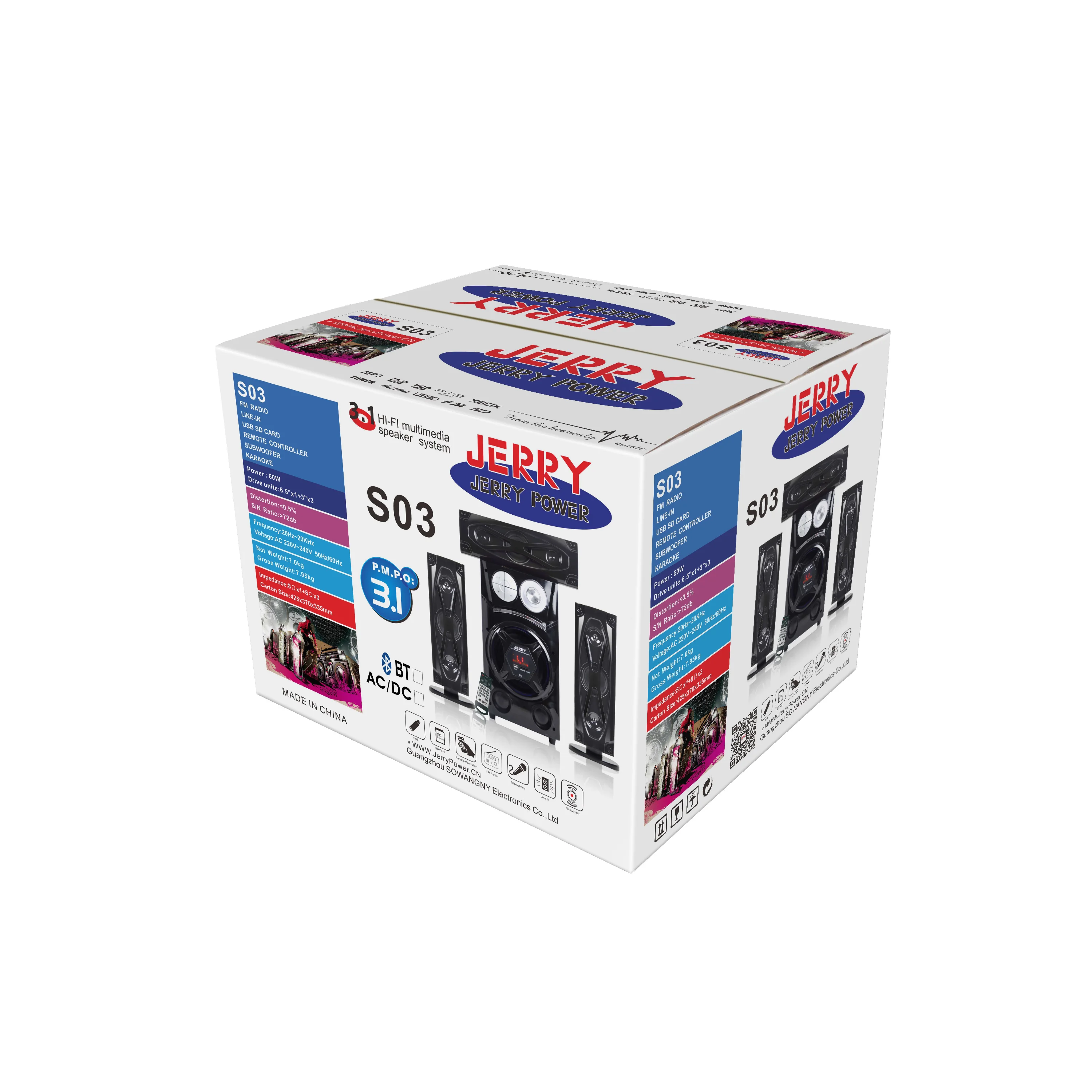 Professional 3.1 Multimedia Home Theatre System High End Tower Speakers With USB FM SD card