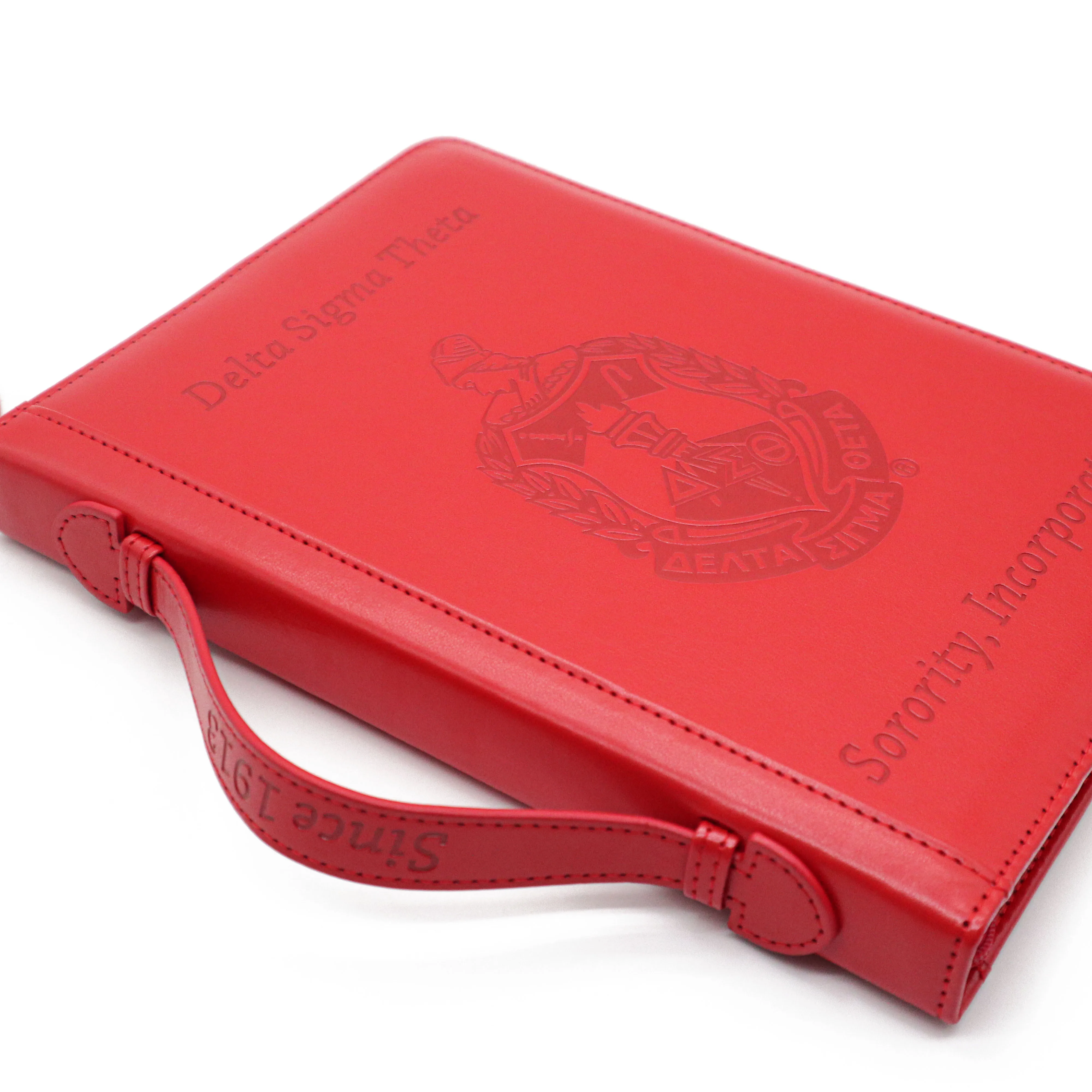 All Greek Groups Sorority Fraternity Delta Red Embossed Leather Ritual Book Covers