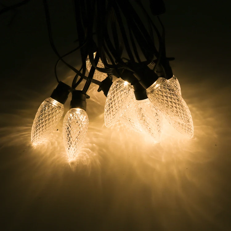 C7/C9 Digital Bullet Head Shell RGB LED Light String Permanent Christmas Lights Decorative DC5V/12V 3W Power SMD ROHS Certified