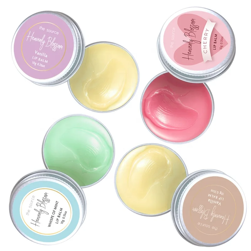 Private label new Custom lip care moisturizing exfoliating vegan natural organic therapy lip balm mask in tin jar