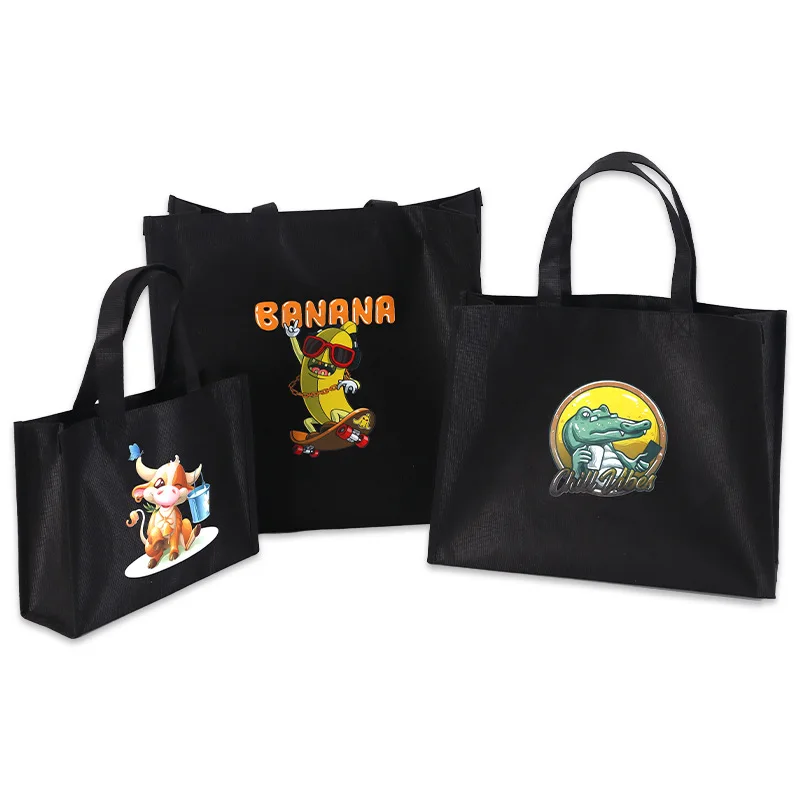 Custom Xmas Reusable WaterproofNon-woven Large Tote Bags Gift Non Woven Grocery Shopping Bags BSCI SEDEX with Handles