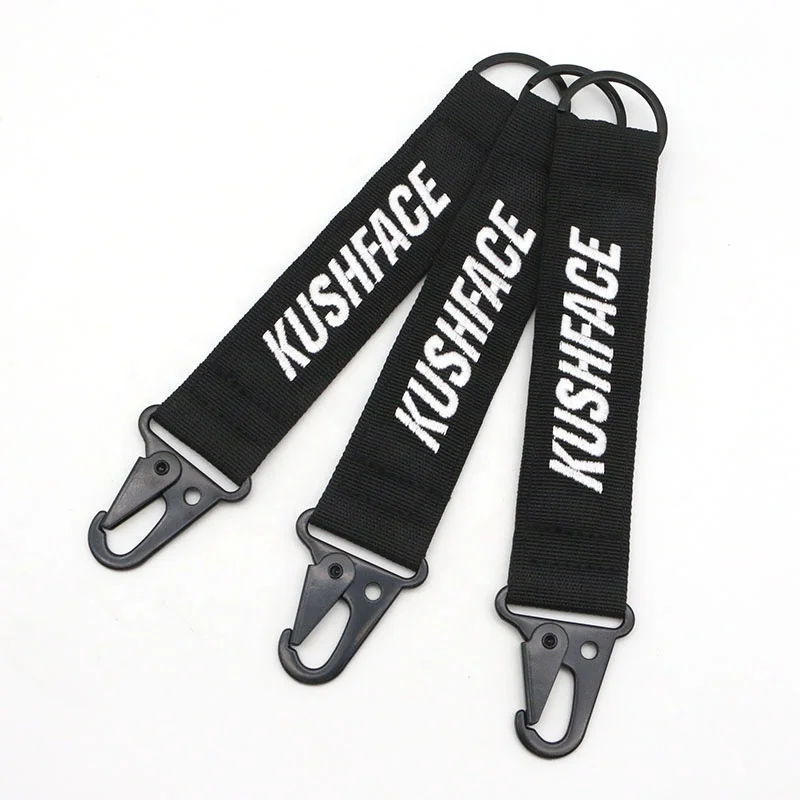 Car Company Logo Personalized Keychain Double Sided Embroidery Pendant Keyring Jet Tag Key chain