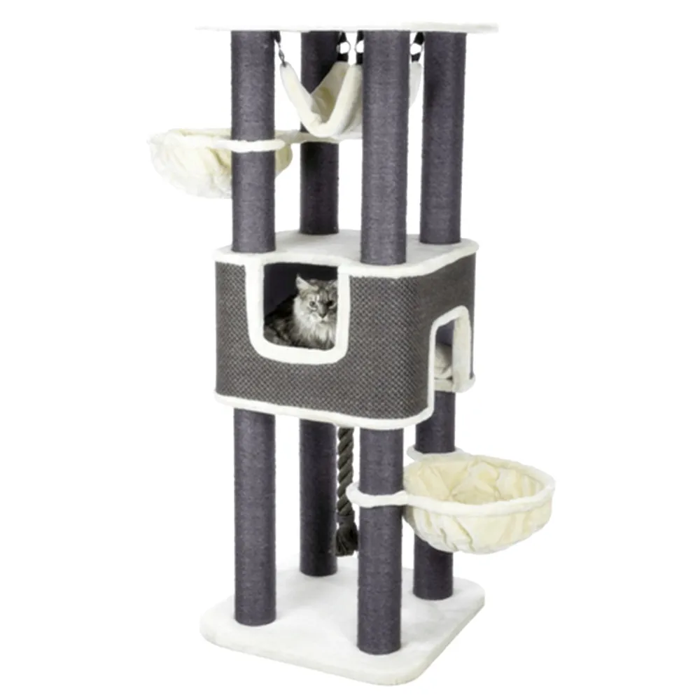 Luxury Sisal Toy Play House Scratch Post Big Cat Climbing Tree House