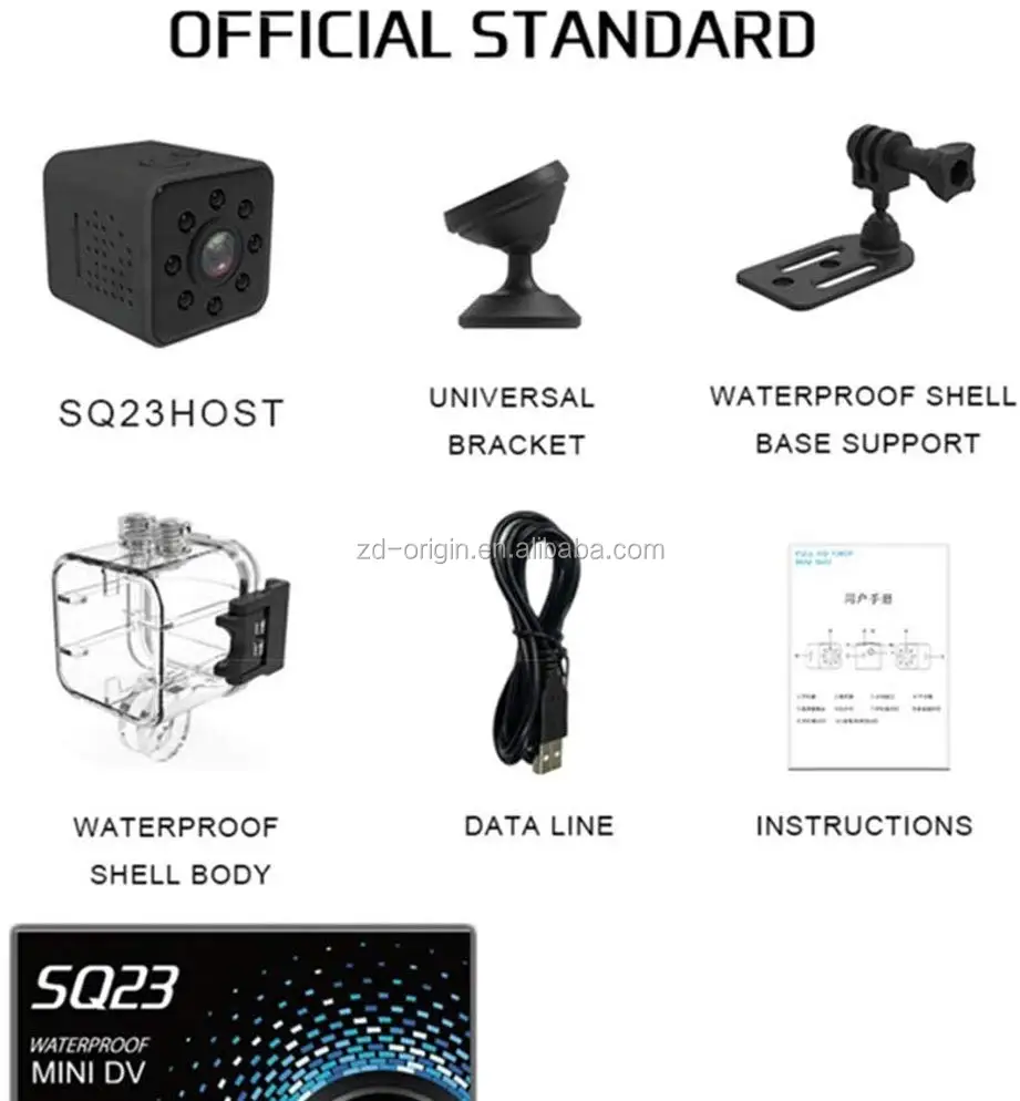 Хит продаж DV-видеокамера мини-камера с Wi-Fi камера SQ23 FULL HD 1080P ночного видения водонепроницаемый корпус CMOS-датчик записывающая