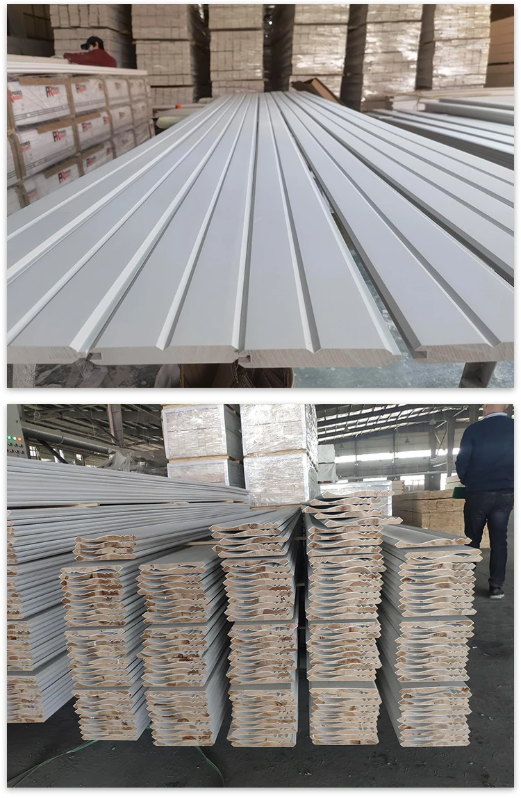 White Primed Wall Skirting Border Water Resistant Wall Skirting Board With The Wall