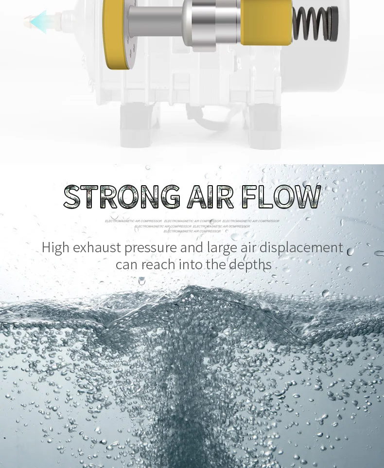 RESUN ACO-002 Electromagnetic air pump oxygen pump aerated oxygen for indoor fish tank