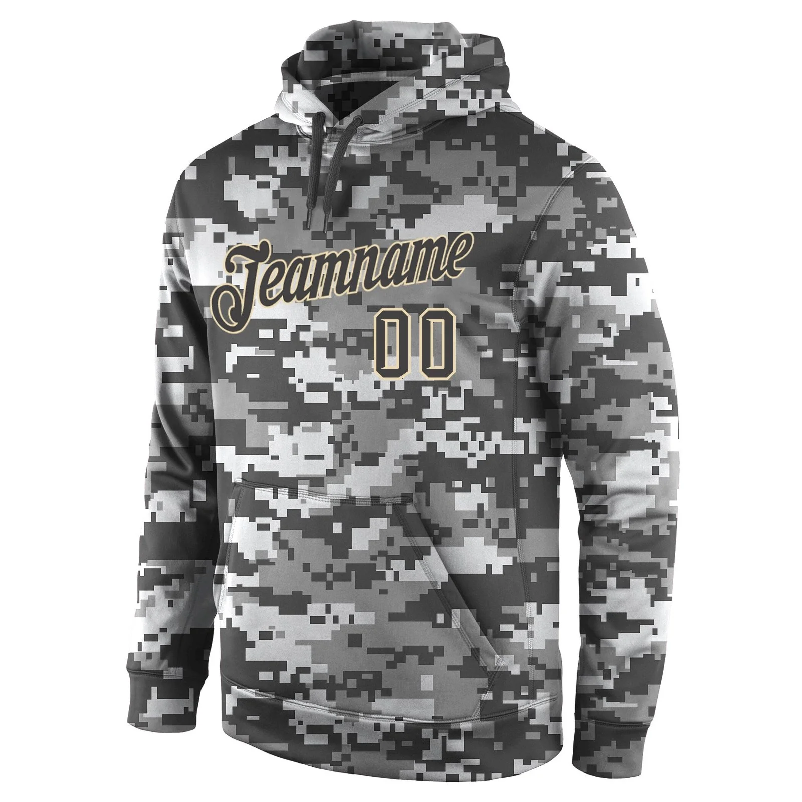 Custom Men's Pullover Hooded Sweatshirts Fabric Hoodies Camo Print Fashion Pattern Knitted 100% Mens LOW MOQ 100% Cotton