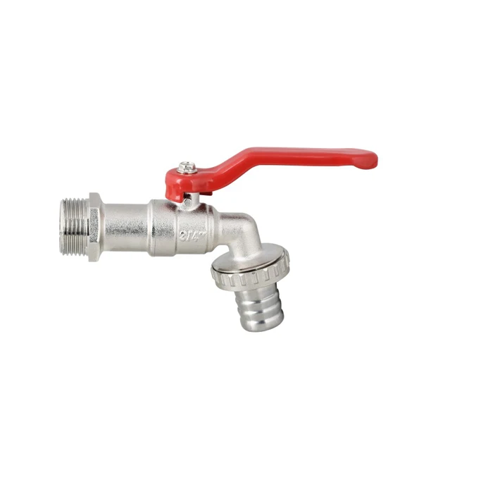 1/2 inch 3/4 inch Nickel Plated Brass Ball Bibcock Bib Tap brass faucet with steel handle