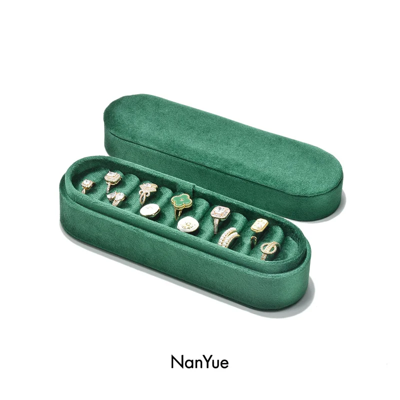 Velvet Jewelry Box Portable Ring Tray Jewelers Workbench Anti-oxidation Ring Organizer High Quality Packaging Display Case