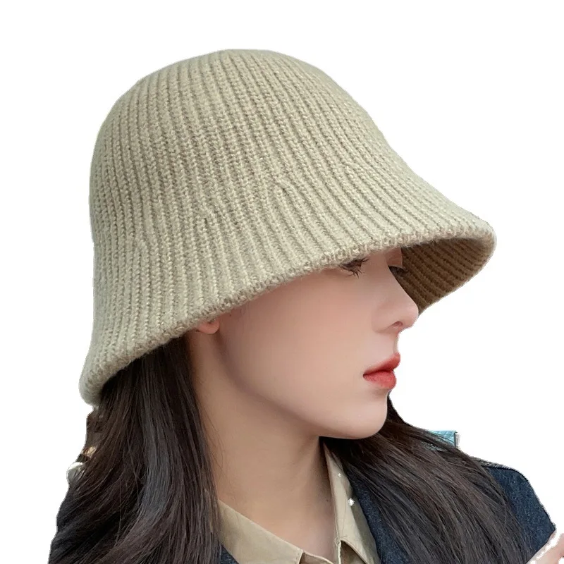 Winter hat czelrine Thermoformed hats winter knit Beach Fishing Cap  Solid Color Bucket Hat for Women Men