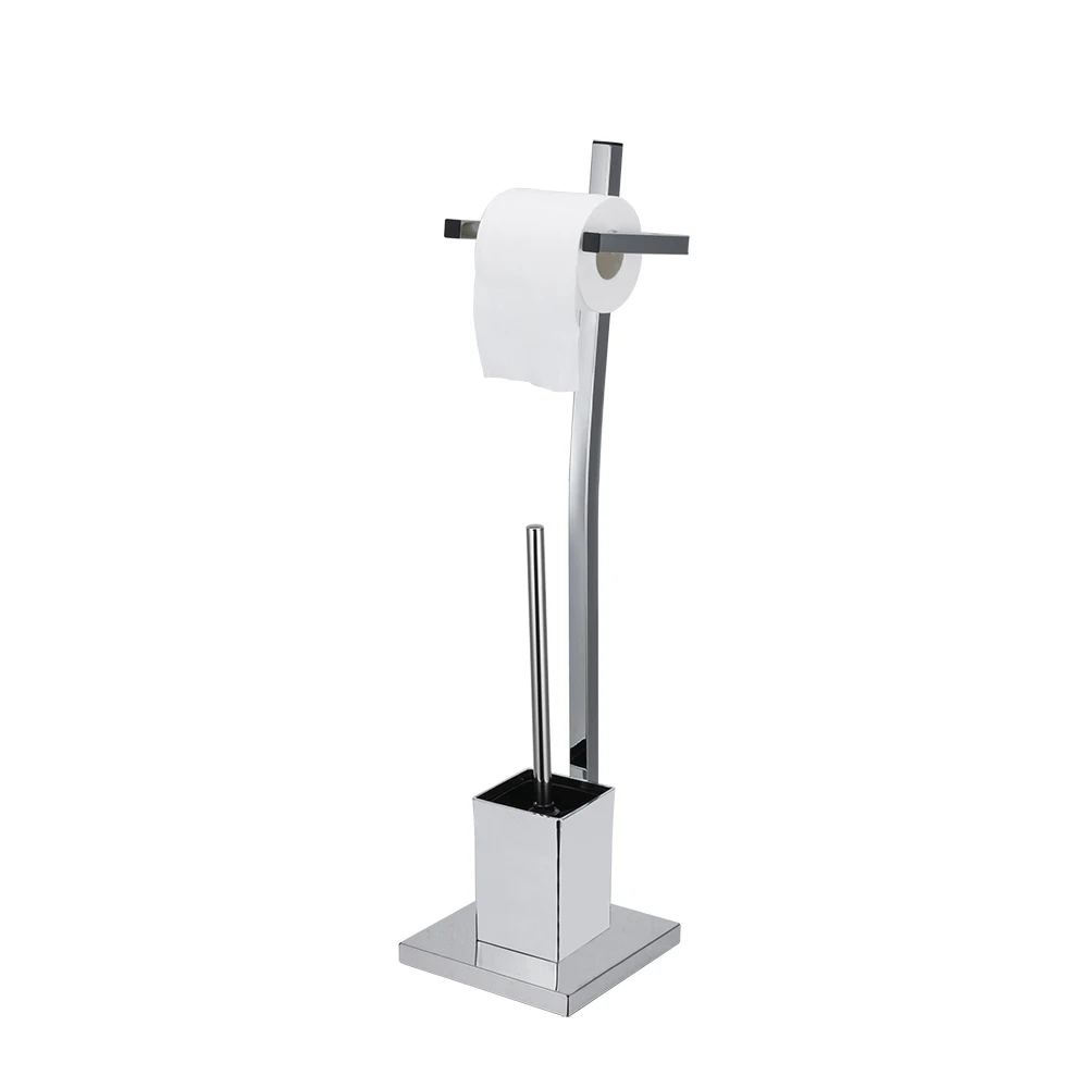 Stainless steel toilet toilet paper towel holder and toilet brush holder set