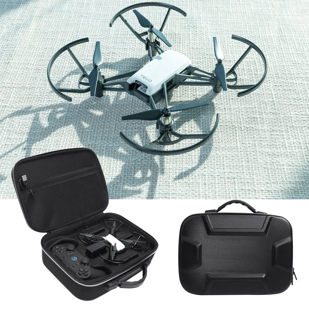 Hard EVA Carrying Case for UAV Quadcopter Drone Remote Controller and Fly Carry Bag Protective Box with Reflective Tape