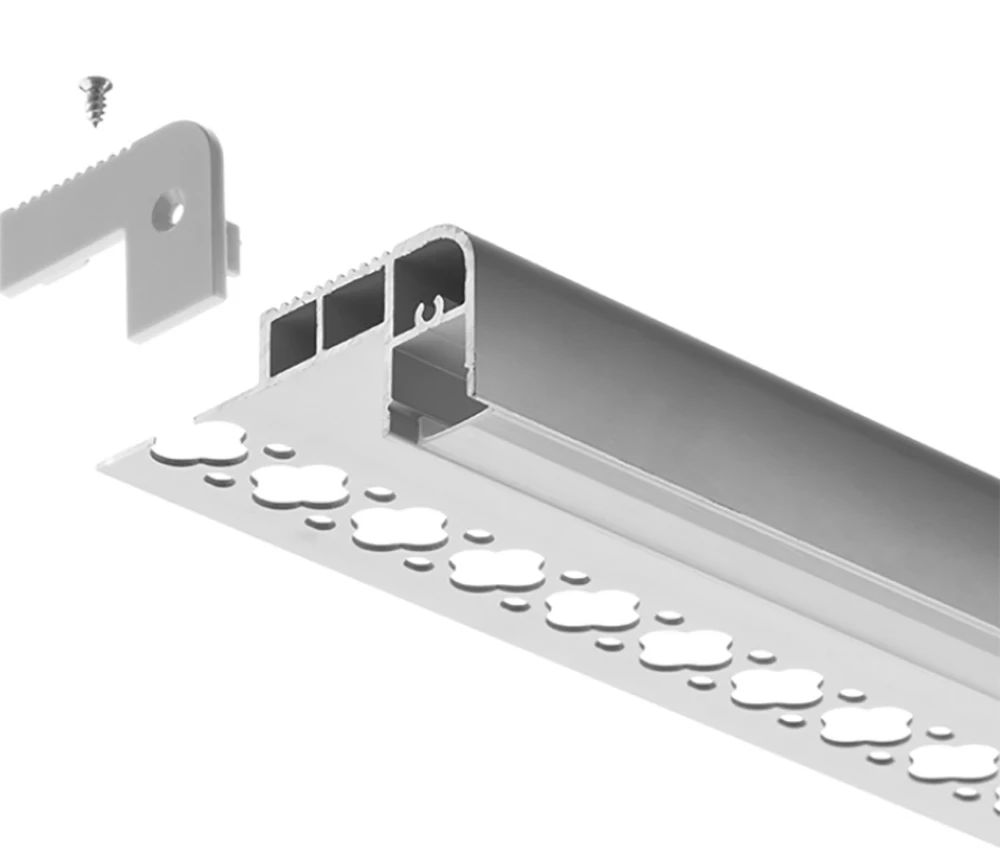 Drywall Use Architectural Gypsum Plaster LED Aluminum Profile Channel for 12mm Wide Strip Light